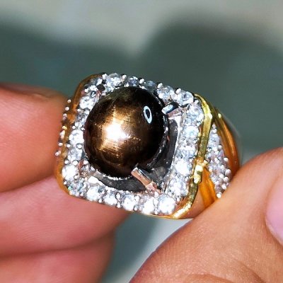 BATU BANGSING BLACK SAPPHIRE STAR  batu permata