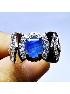 BLUE SAFIR RING  batu permata