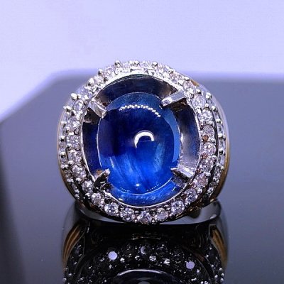 BLUE SAPPHIRE RING PERAK  batu permata