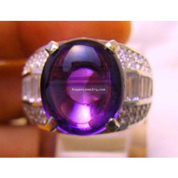 CINCIN BATU AMETHYST KECUBUNG  batu permata