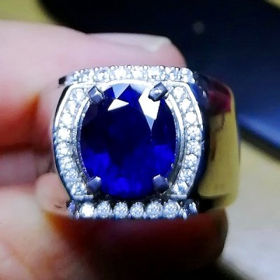 CINCIN BATU BLUE SAPPHIRE CAKEP  batu permata