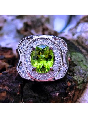 CINCIN BATU MULIA PERIDOT.  batu permata