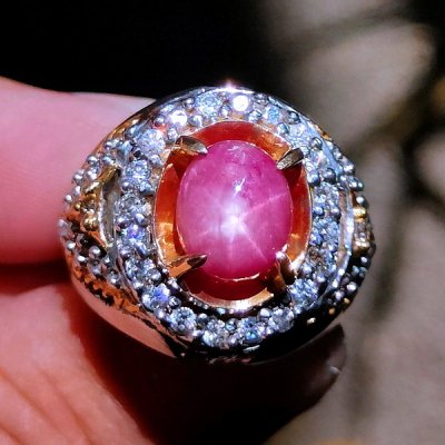 CINCIN BATU MULIA RUBY STAR MURAH  batu permata