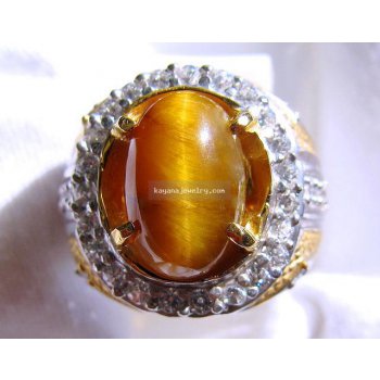 CINCIN BATU MULIA TIGER EYE CAKEP  batu permata