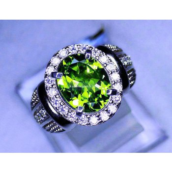 CINCIN BATU PERMATA GREEN PERIDOT  batu permata