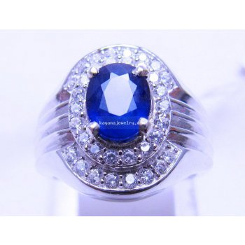CINCIN BATU PERMATA ROYAL BLUE SAPPHIRE.  batu permata