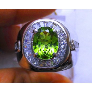 CINCIN BATUPERMATA PERIDOT  batu permata