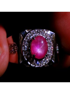 CINCIN DELIMA RUBY STAR BURMA  batu permata