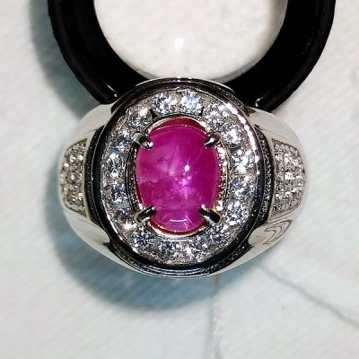 CINCIN NATURAL STAR RUBY BURMA   batu permata