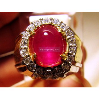 CINCIN PERMATA RUBY PIGEON BLOOD  batu permata