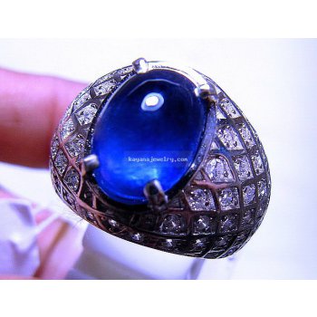 ELEGANCE BLUE SAPPHIRE RING  batu permata