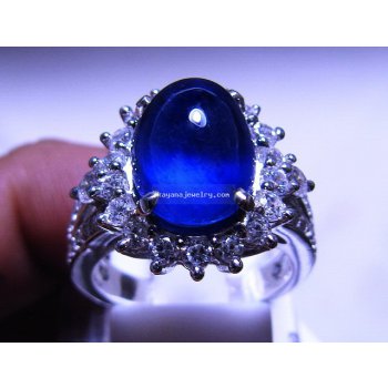 LADIES RING ROYAL BLUE SAPPHIRE SF531  batu permata