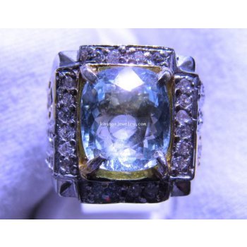 NATURAL AQUAMARINE RING  batu permata