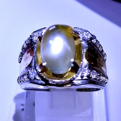 NATURAL MOONSTONES RING  batu permata