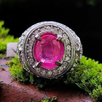 NATURAL RUBY KRISTAL BODYGLASS  batu permata