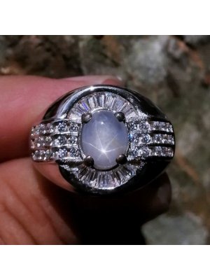 NATURAL WHITE SAPPHIRE STAR  batu permata