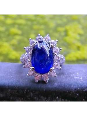 NICE BLUE SAPPHIRE LADIES RING  batu permata