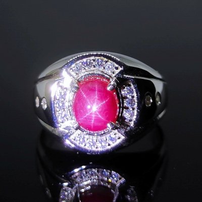 NICE RUBY STAR RING   batu permata