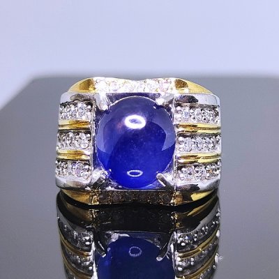 PERMATA BLUE SAFIR RING batu permata