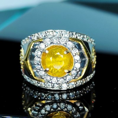 PERMATA YELLOW SAPPHIRE RING  batu permata